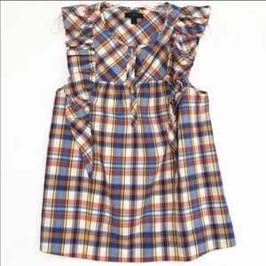 J. Crew Tops - J Crew Vintage Plaid Ruffle Top- 8T J. Crew Tops - J Crew Vintage Plaid Ruffle Top- 8T